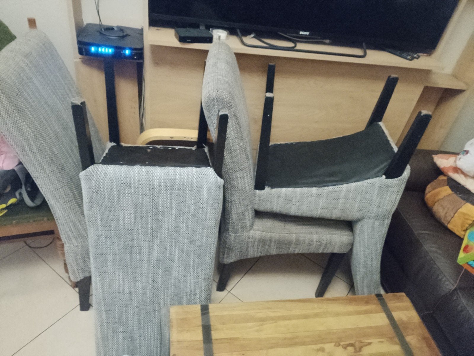 lot de 6 chaises de salle à manger, Gris, Enlèvement, Tissus, Cinq, Six Chaises ou plus
