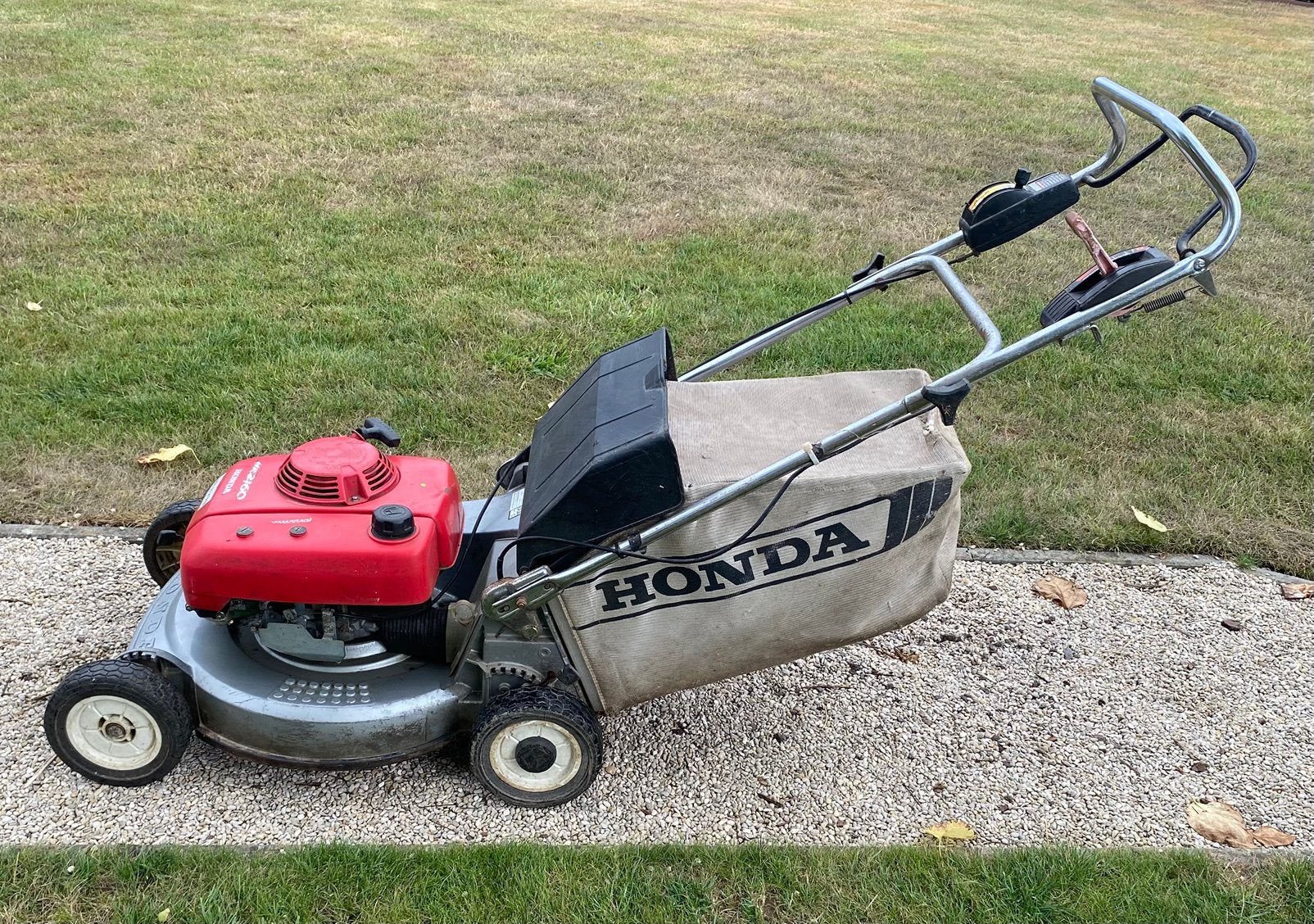 Honda hr 2160, Tuin en Terras, Grasmaaiers, Ophalen, Cirkelmaaier, Gebruikt, Benzine-grasmaaier