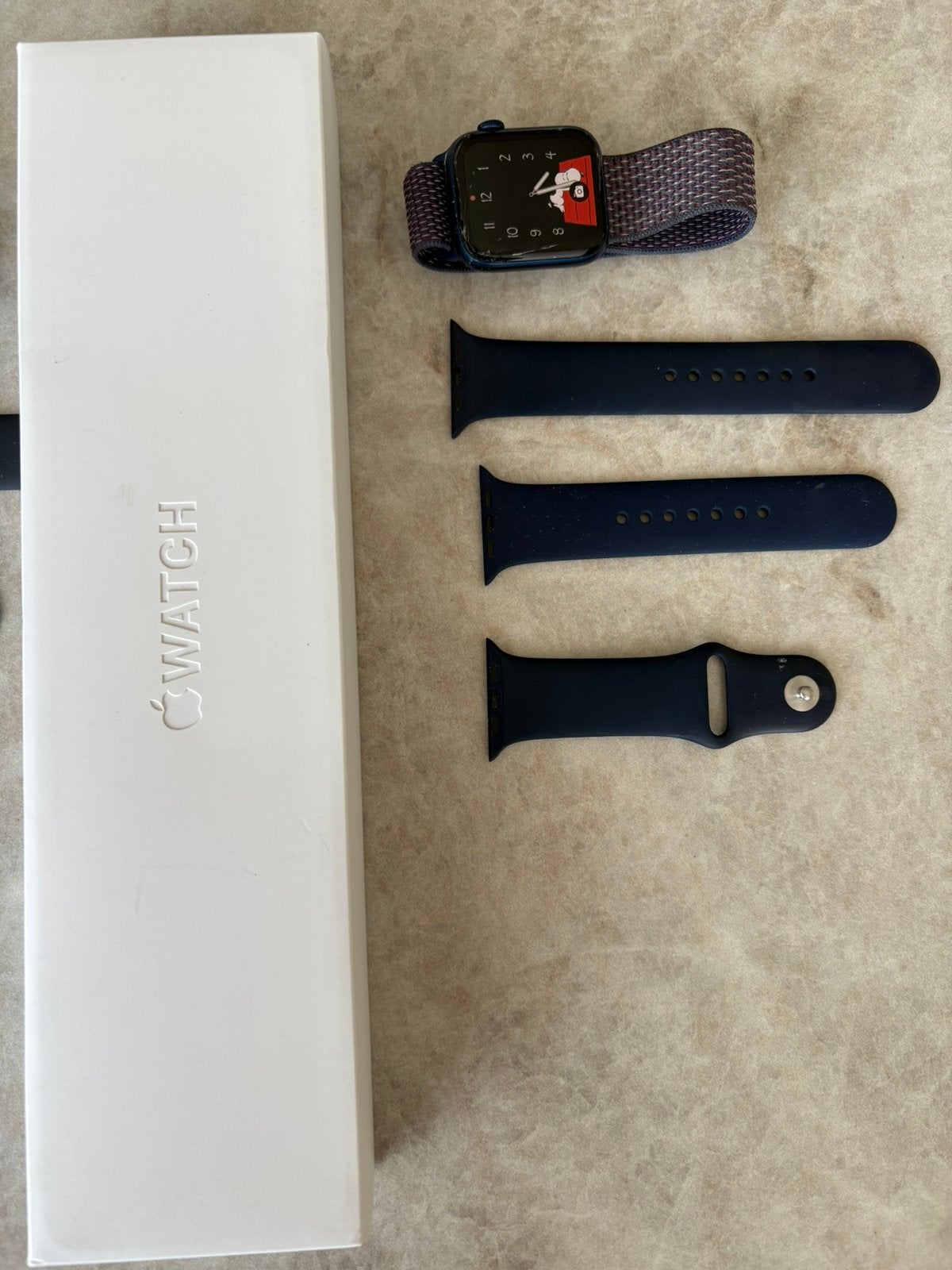 Apple watch 6 met lader, Enlèvement, Utilisé, Bleu