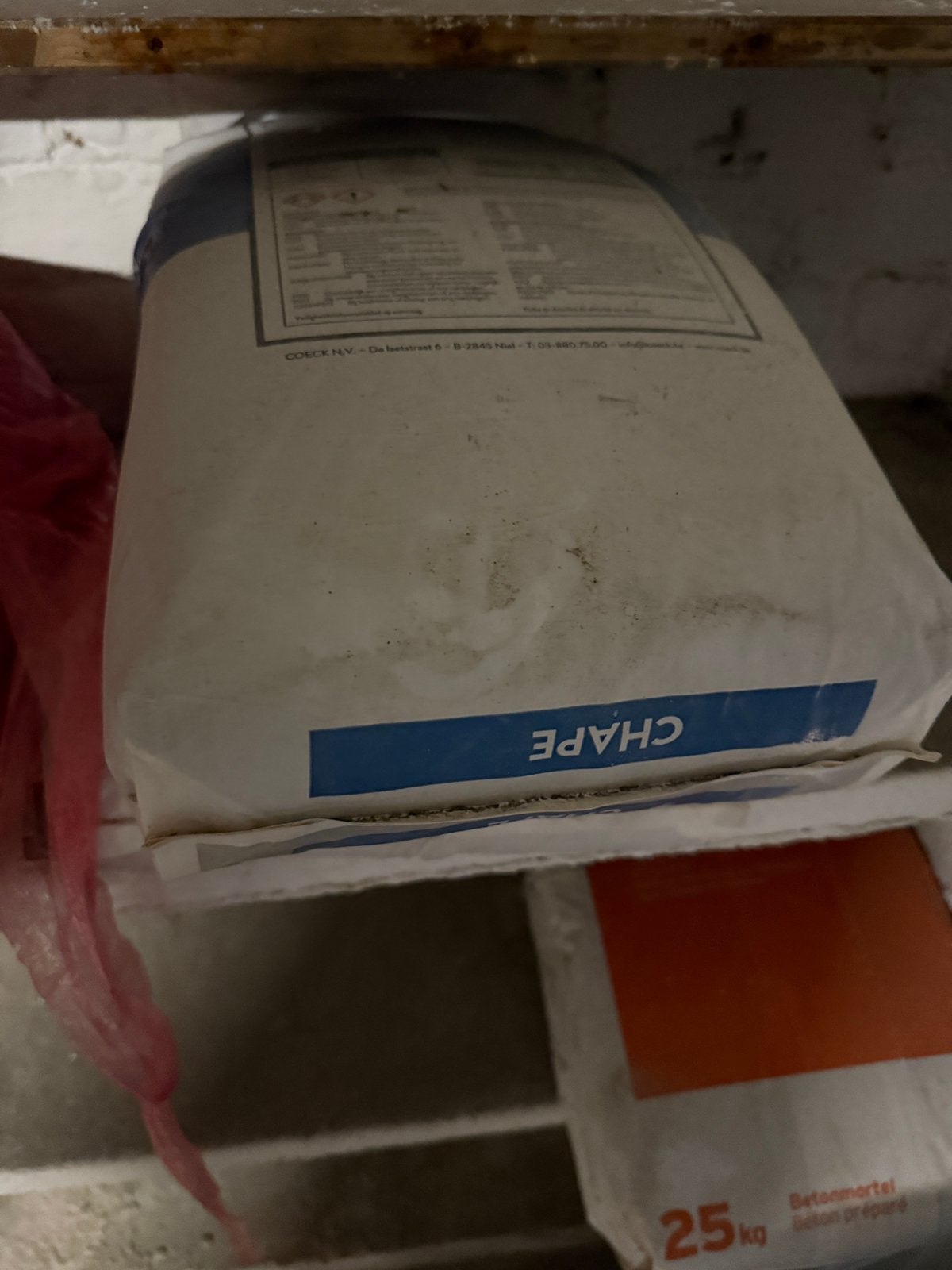 Chape 2 zakken 25kg, Ophalen, Nieuw