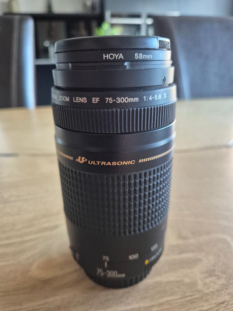 Canon zoom lens EF 75-300 1:4-5.6 ll ultrasonic, Audio, Tv en Foto, Foto | Lenzen en Objectieven, Ophalen, Zo goed als nieuw, Telelens