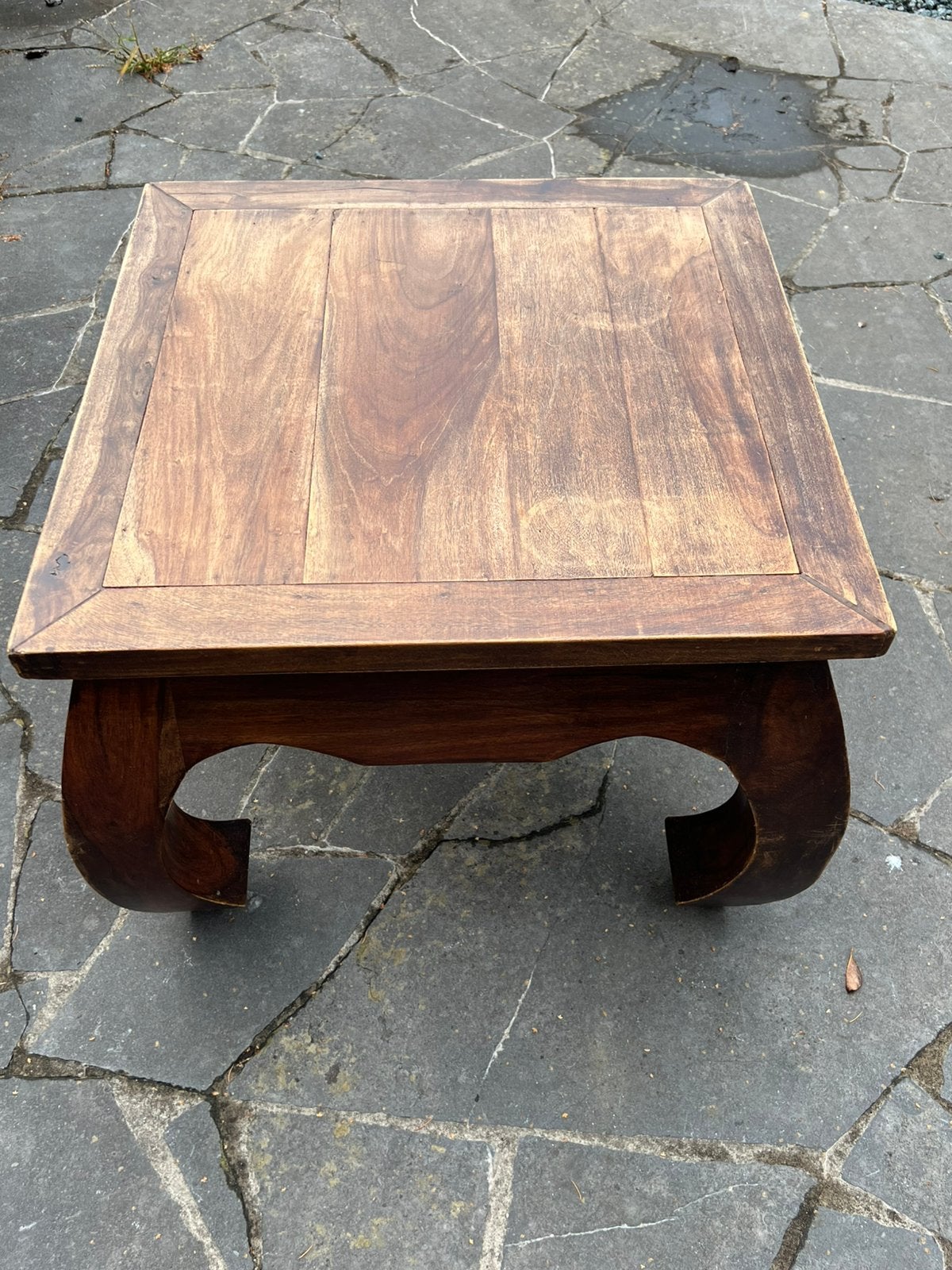 Table d’appoint bois exotic massif, Enlèvement, Utilisé, Teck