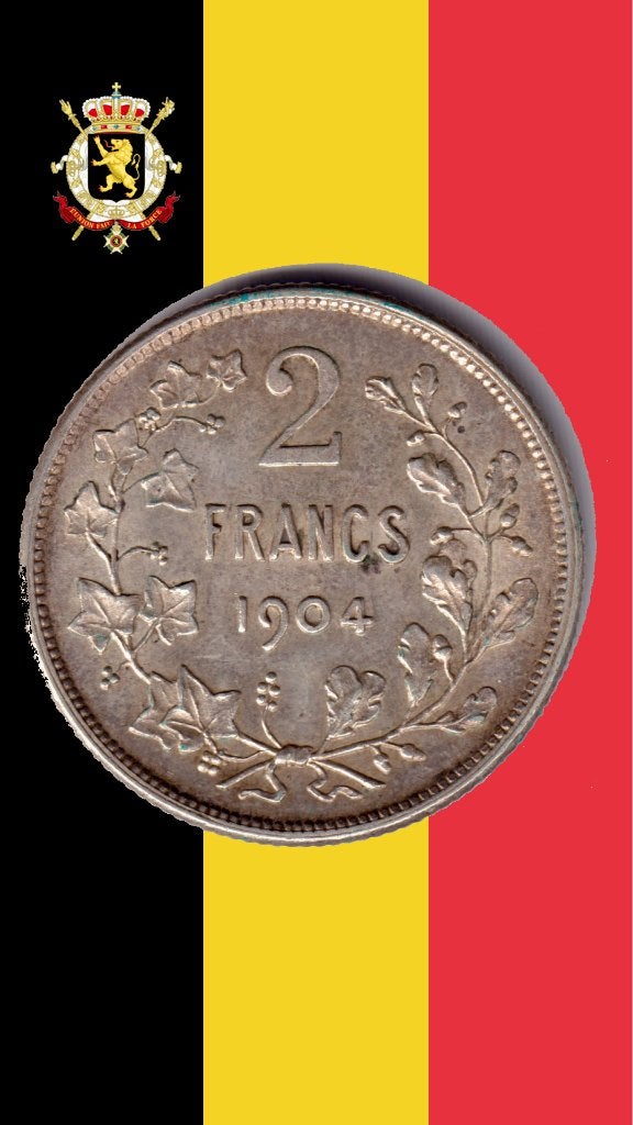 2 francs 1904 FR (point) - Léopold II (qualité), Monnaie en vrac, Argent, Argent, Envoi