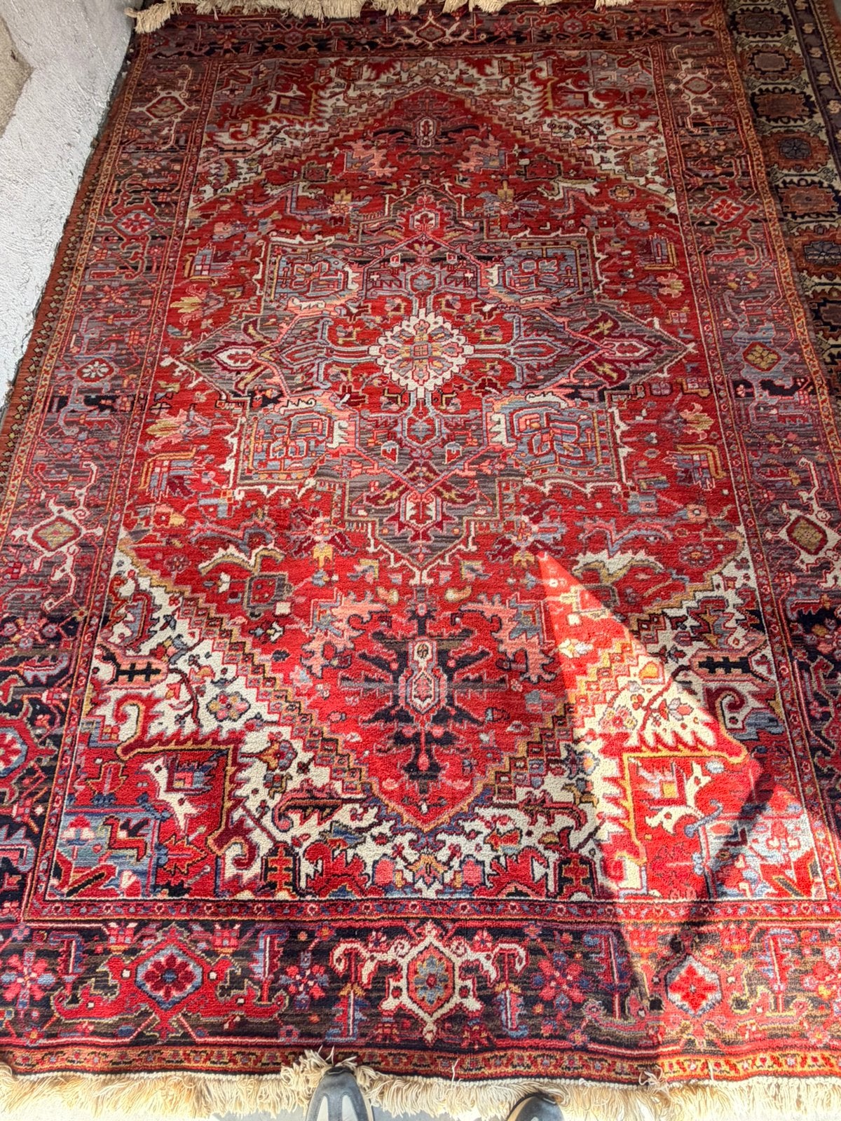 Tapis Louis de Poortere vintage (Heriz Karian), Antiquités & Art, Enlèvement
