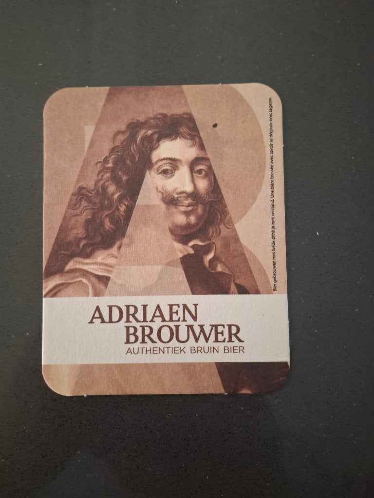 Bierviltje Roman Adriaen Brouwer Authentiek Bruin Bier, Ophalen of Verzenden, Nieuw, Viltje(s), Overige merken