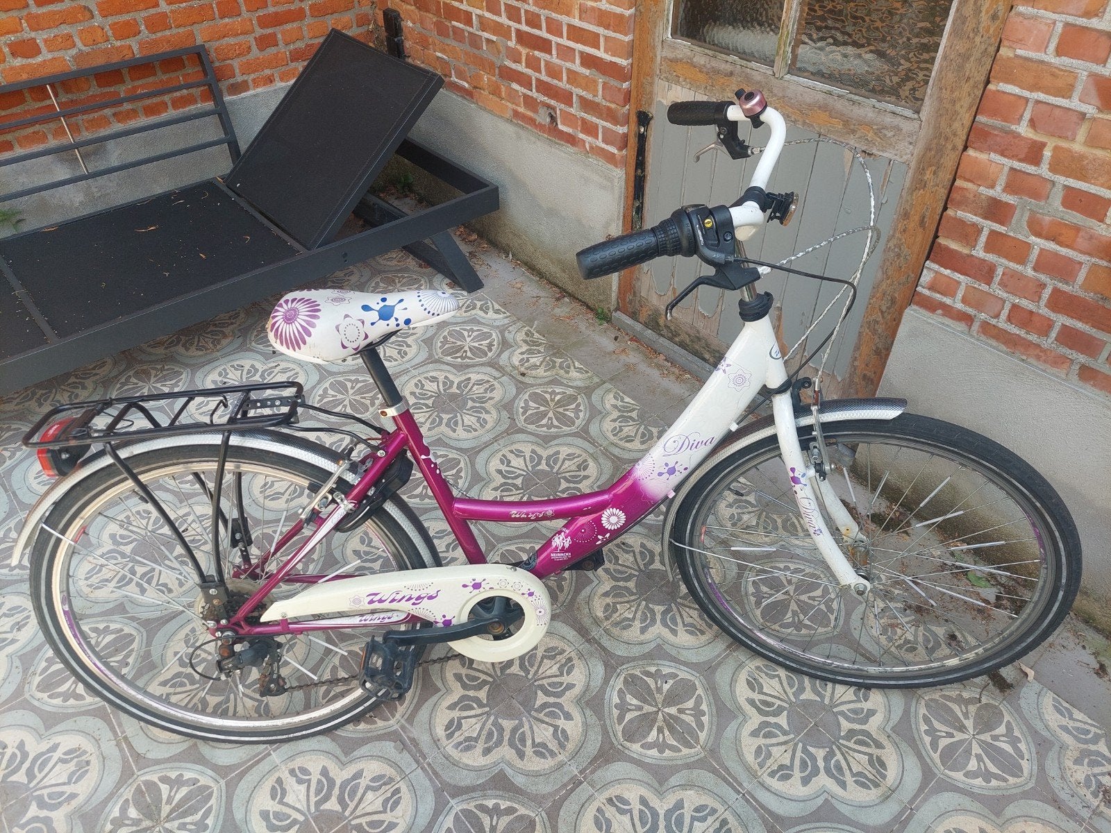 Meisjes fiets 24 inch, Fietsen en Brommers, 20 inch of meer, Gebruikt, Versnellingen, Dames