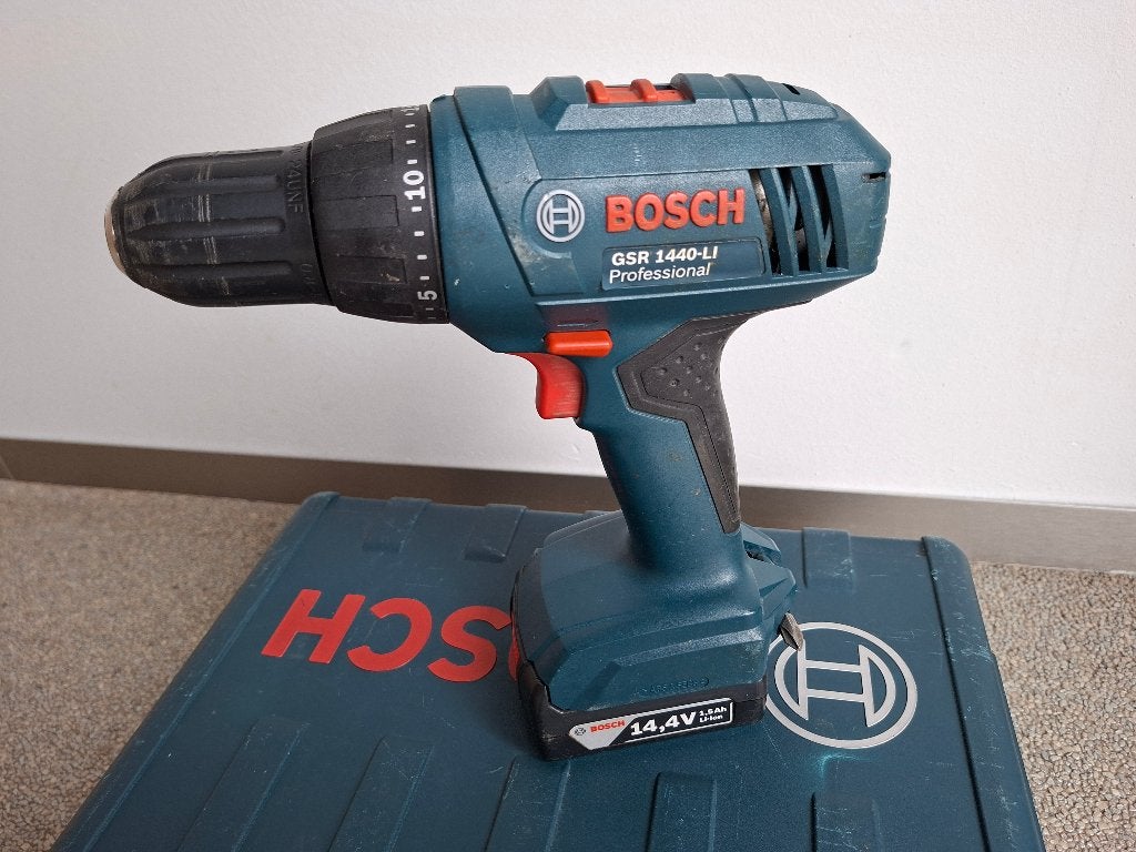 Perceuse sans fil Bosch Professional GSR 1440-LI +batteries, Bricolage & Construction, Enlèvement, Utilisé, Foreuse et Perceuse