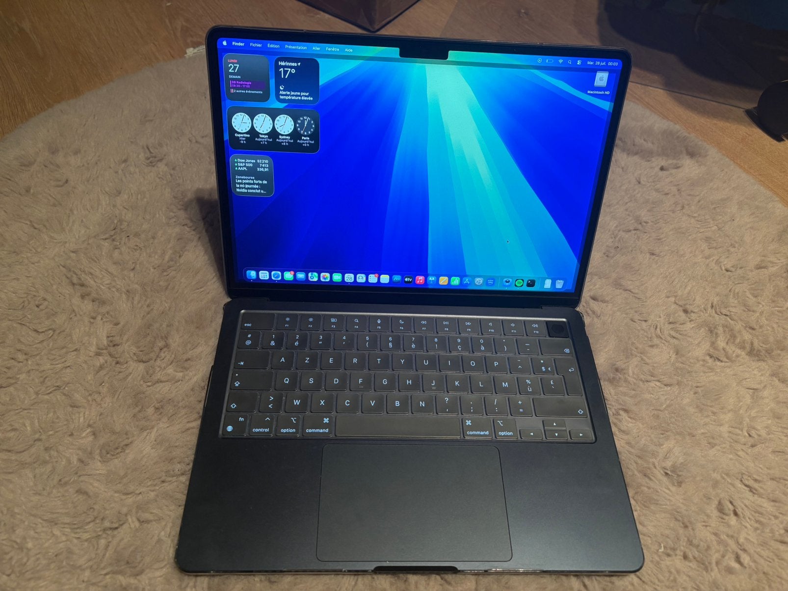 Macbook Air M3, Informatique & Logiciels, Enlèvement, Comme neuf, MacBook