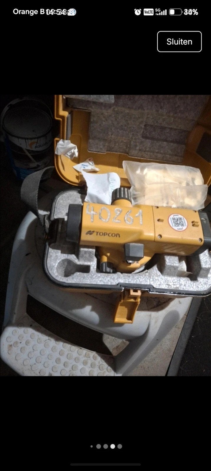 Indicateur de niveau TopCon, Enlèvement