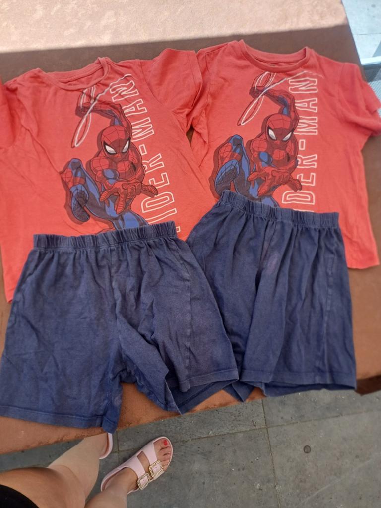 2 zomerpyjama Marvel Spoderman 6 7 jaar, Kinderen en Baby's, Kinderkleding | Maat 116, Nacht- of Onderkleding, Gebruikt, Ophalen of Verzenden