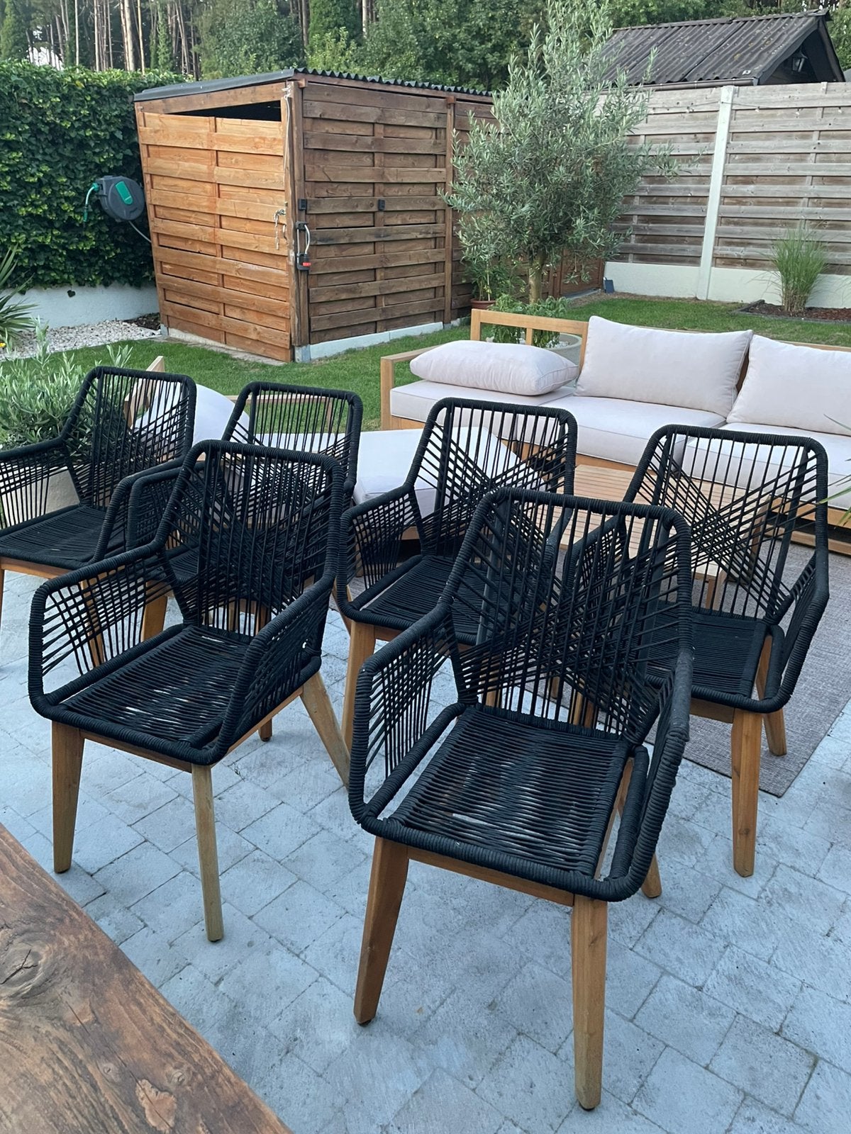 6 tuinstoelen, Tuin en Terras, Tuinstoelen, Ophalen, Zo goed als nieuw
