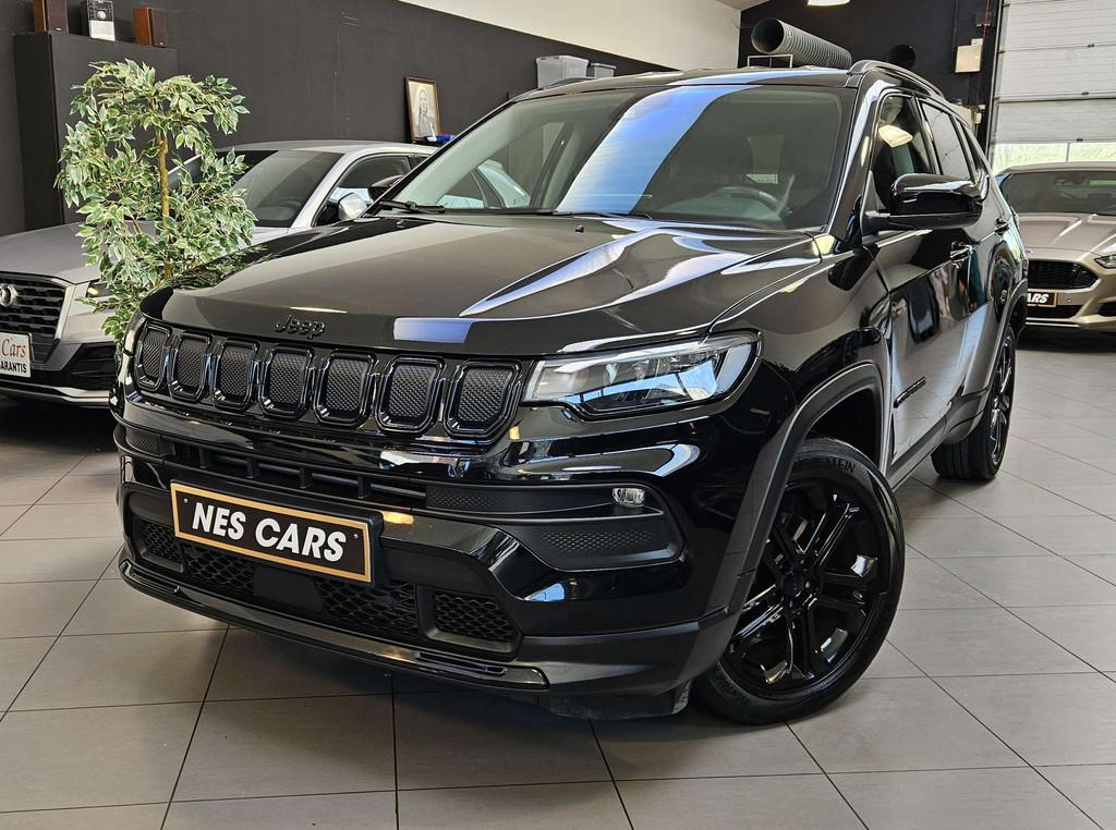 Jeep Compass 1.6 MJD 4x2 NIGHT EAGLE,CUIR,GPS,PHARES LED,CAM, Auto's, Voorwielaandrijving, Gebruikt, 4 cilinders, Zwart