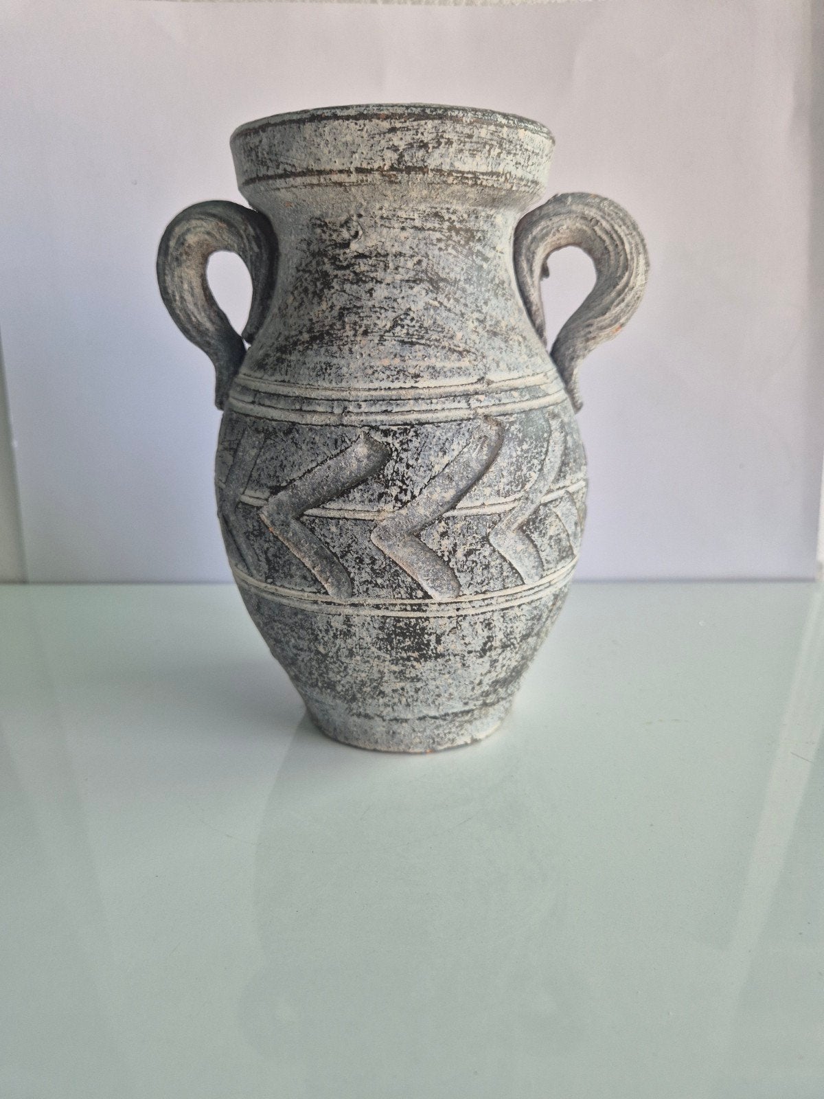 Vintage amfoor vaas in Grieks/Romeinse stijl – keramiek, Antiquités & Art, Antiquités | Vases, Enlèvement ou Envoi
