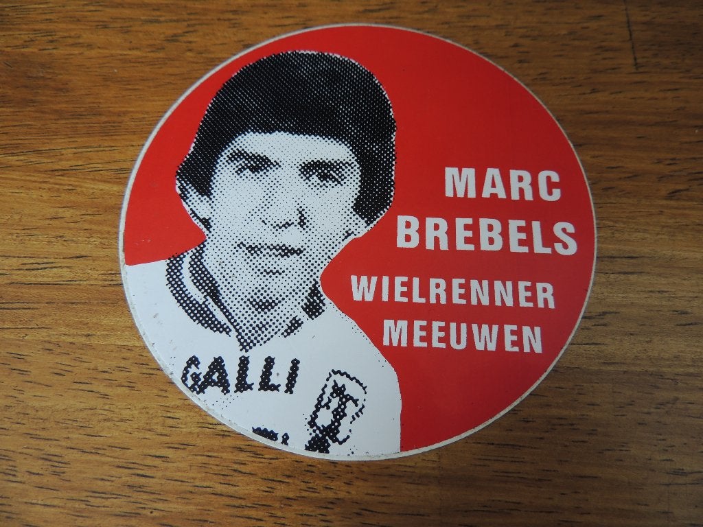 Wielrenner cyclisme Marc Brebels Meeuwen Limburg sticker, Verzenden, Zo goed als nieuw, Sport