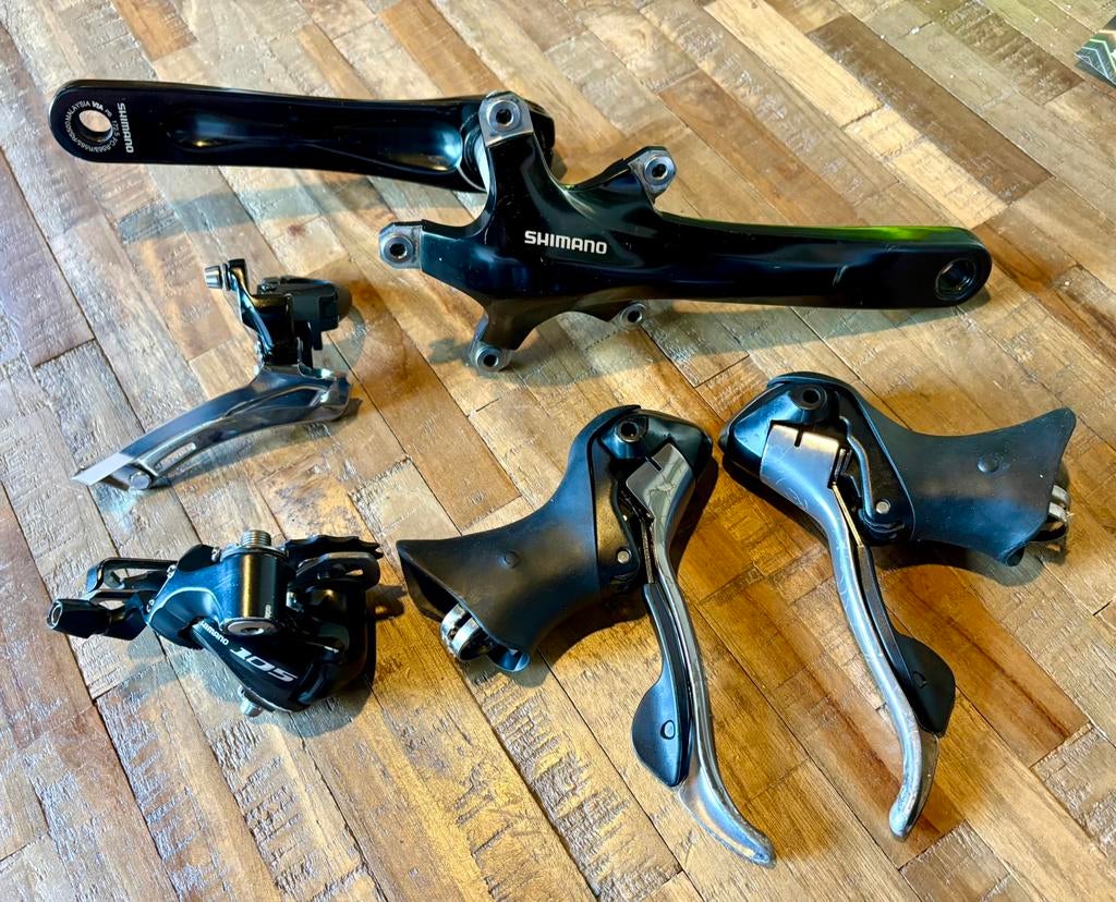 Shimano 105 5700 setje, Fietsen en Brommers, Fietsonderdelen, Ophalen, Gebruikt