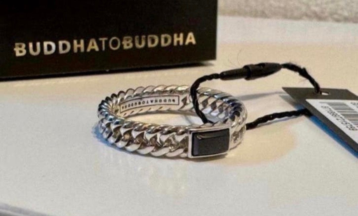 Buddha to Buddha ring 14 karaat witgoud! maat 20,4mm UNIEK!!, Handtassen en Accessoires, Ringen, Nieuw, Dame of Heer, 20 of groter