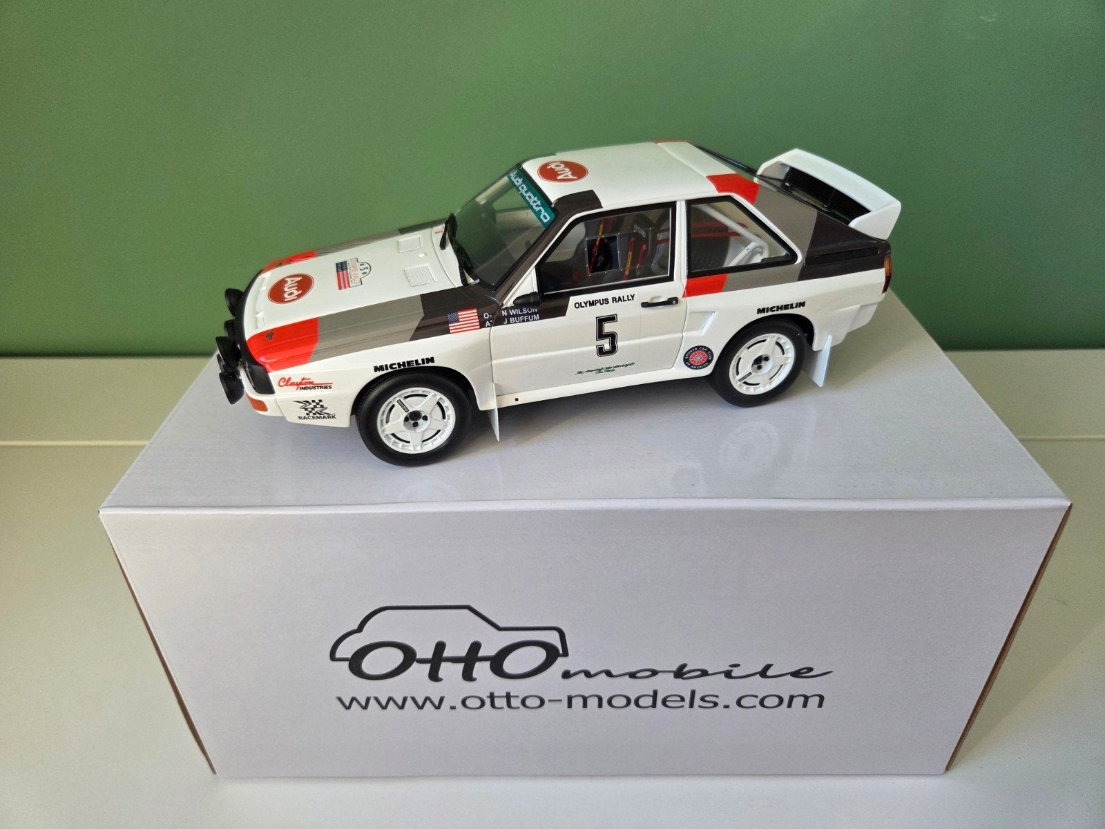 Otto Mobile Audi Sport Quattro Olympus Rally 1986 (OT1159), Hobby en Vrije tijd, Ophalen of Verzenden, Nieuw, Auto, OttOMobile