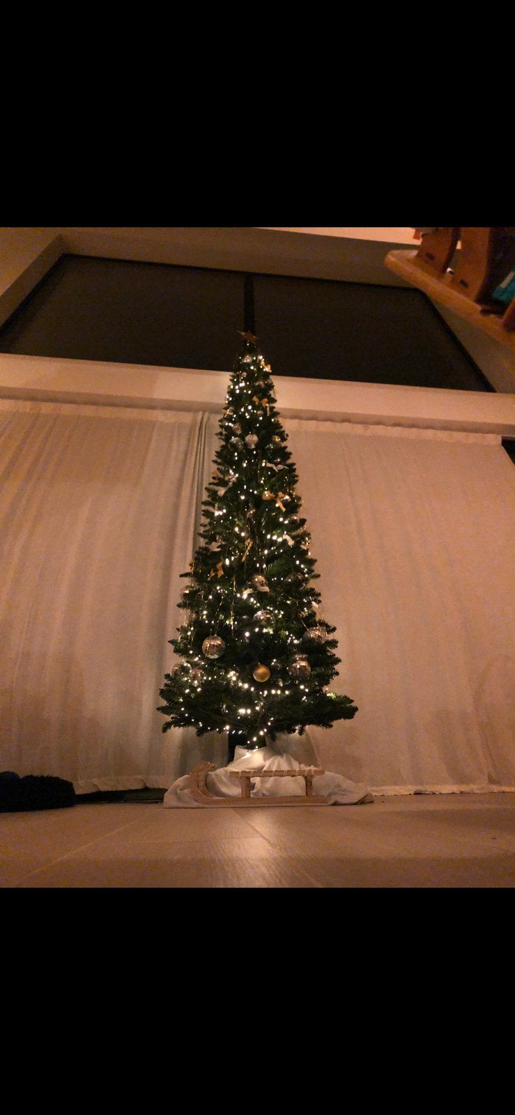 Kerstboom 3 meter Everlands Pencil Pine, Divers, Noël, Comme neuf, Enlèvement