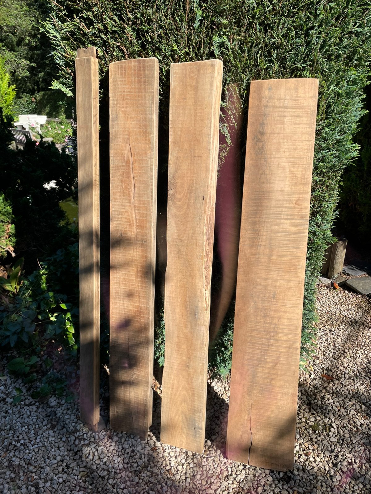 Oude eiken planken 1.36m-1.46m lang, Ophalen, Zo goed als nieuw, Planken