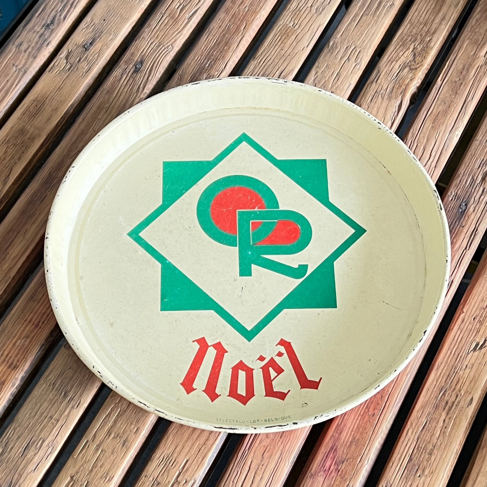 Ancien plateau en tôle Brasserie Ouvriers Réunis Charleroi, Enlèvement ou Envoi, Utilisé