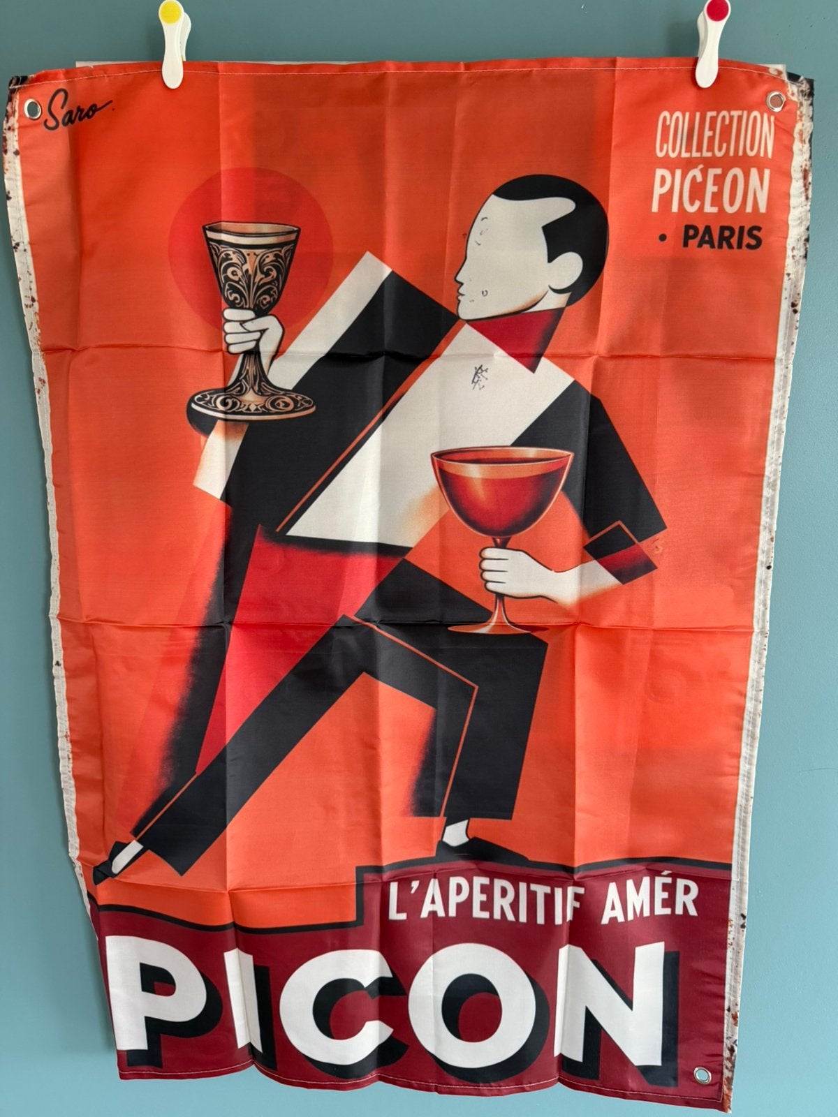 Prachtige vlag Picon Amer polyester - retro vintage mancave, Ophalen of Verzenden, Nieuw
