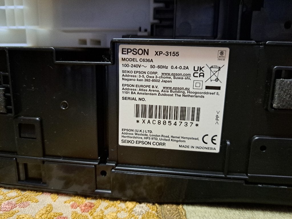Printer Epson XP-3155, Computers en Software, Ophalen, Printer, Ingebouwde Wi-Fi, Zo goed als nieuw