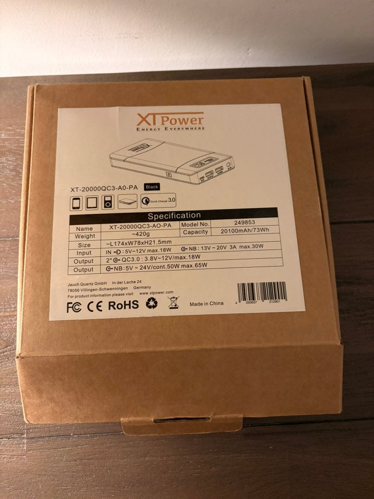 XTPower XT – Powerbank 20 100 mAh / 73 Wh – 65 W, Enlèvement ou Envoi, Comme neuf, Rechargeable