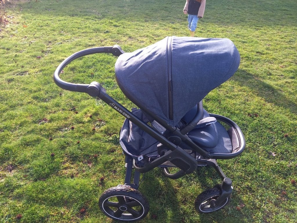Kinderkoets Maxi Cosi jeansblauw, Ophalen, Zo goed als nieuw, Combiwagen, Duowagen