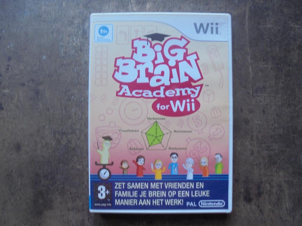 Big Brain Academy For Wii voor Wii (zie foto's), Games en Spelcomputers, Puzzel en Educatief, Gebruikt, Ophalen of Verzenden, 3 spelers of meer