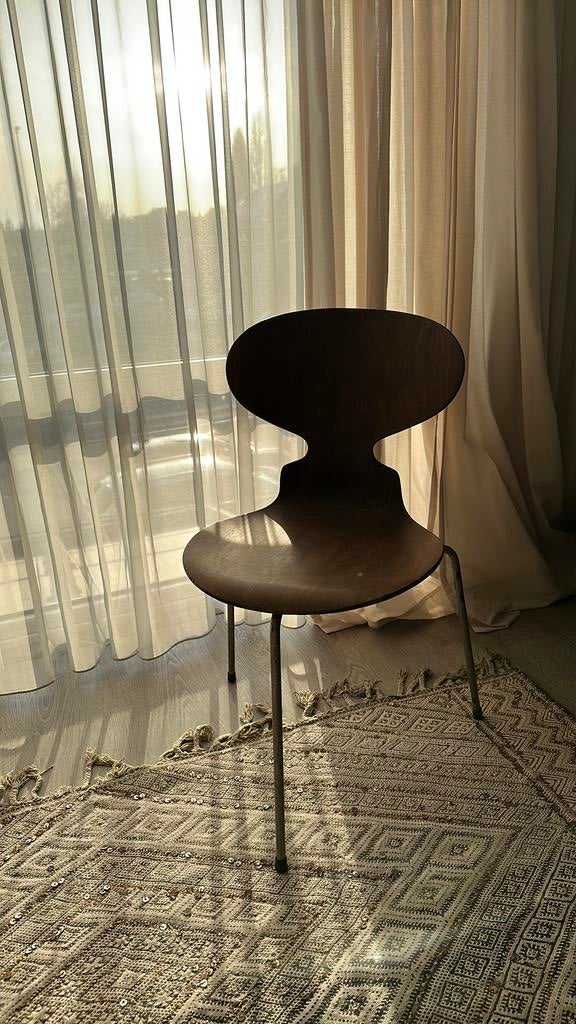 Ant chair stoel mier fritz hansen arne, Ophalen, Gebruikt, Bruin, Vintage zeldzaam