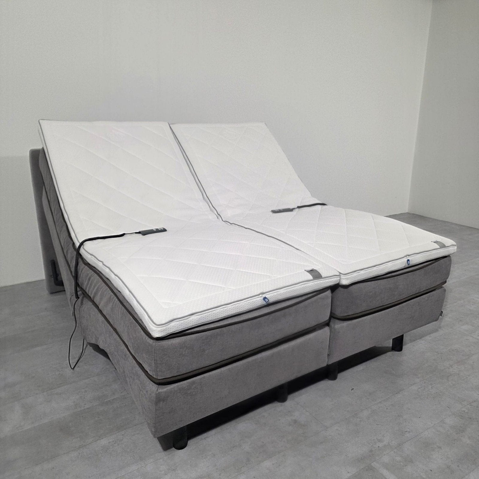 Auping Original Elektrisch Boxspring 180x200, Comme neuf, 180 cm, Deux personnes, Tissu