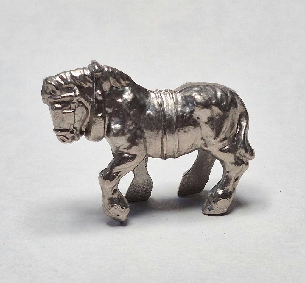 Metalen Haustiere Pferd Paard Chrom GIODI EU 1985, Verzamelen, Verrassingseieren, Ophalen of Verzenden, Gebruikt, Overige typen