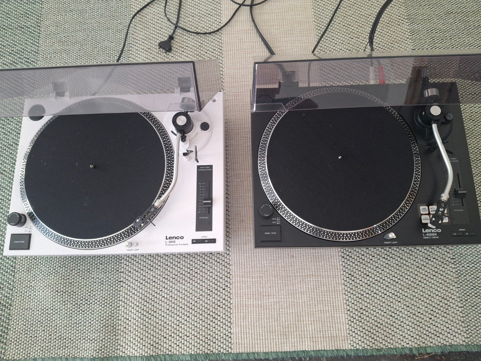 2 platenspelers lenco 3808 400bk dj set, Enlèvement