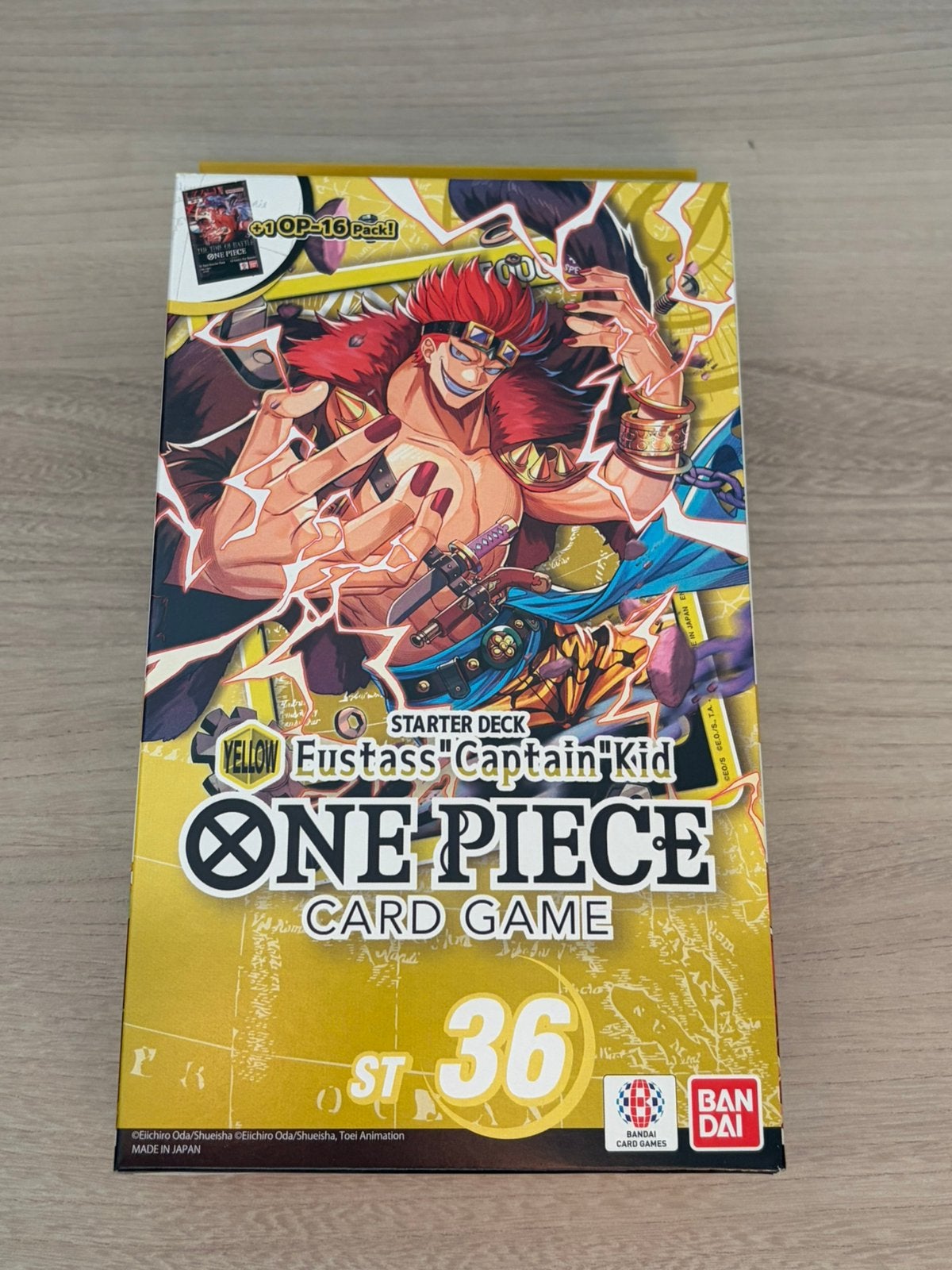 One Piece ST-36 Yellow Eustass “Captain” Kid Starter Deck, Ophalen of Verzenden, Zo goed als nieuw