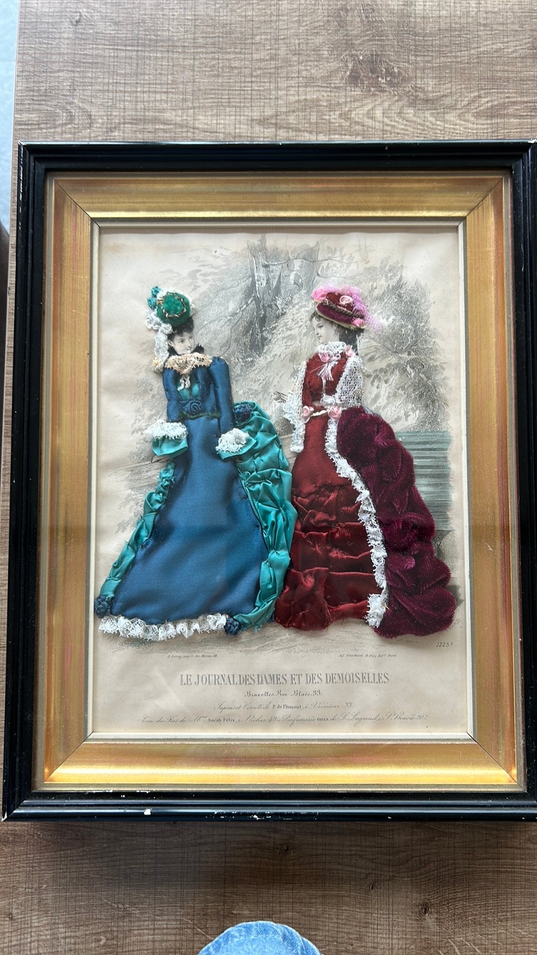 Brusselse dames met kant, Antiek en Kunst, Ophalen, Ingelijst