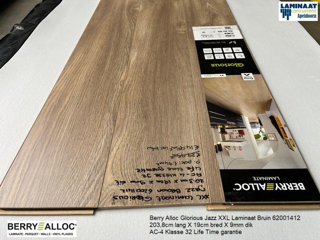 Laminaat Long Plank Glorious Jazz XL Dark Brown 9mm dik, Bruin, 75 m² of meer, Nieuw, Ophalen of Verzenden