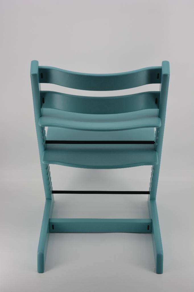 Stokke Tripp Trapp Turquoise — Modèle reconditionné, Envoi, Comme neuf, Chaise évolutive, Ceinture(s)
