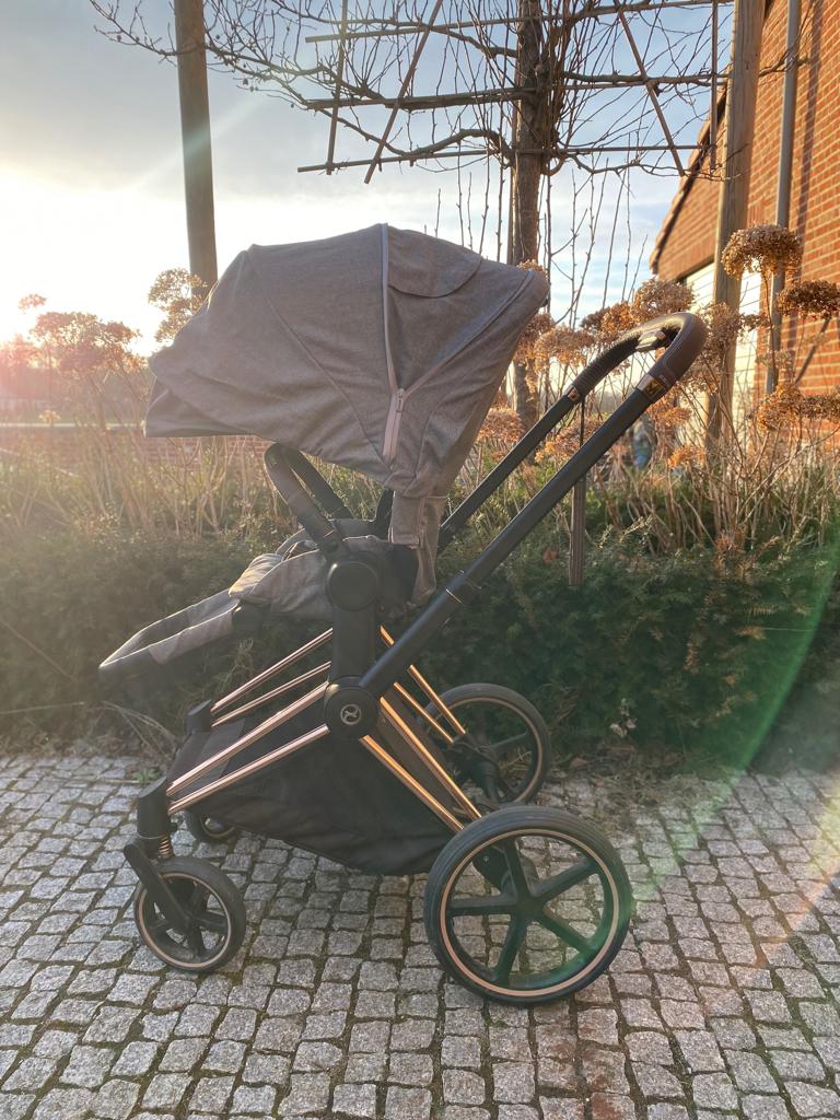 Cybex Priam Rose Gold 3-in-1 buggy, Enlèvement, Comme neuf, Autres marques, Couverture pieds