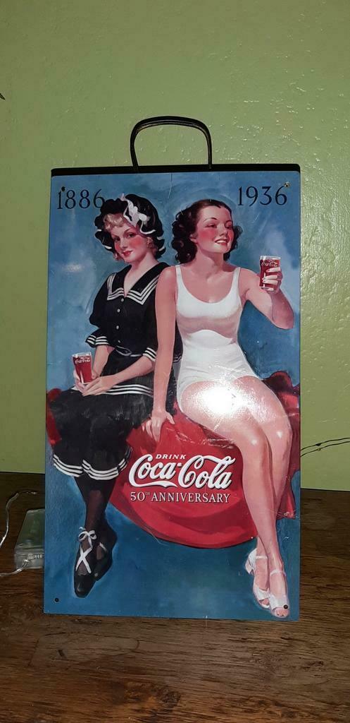 Plaque métallique Coca-Cola, Collections, Enlèvement ou Envoi, Utilisé, Panneau publicitaire