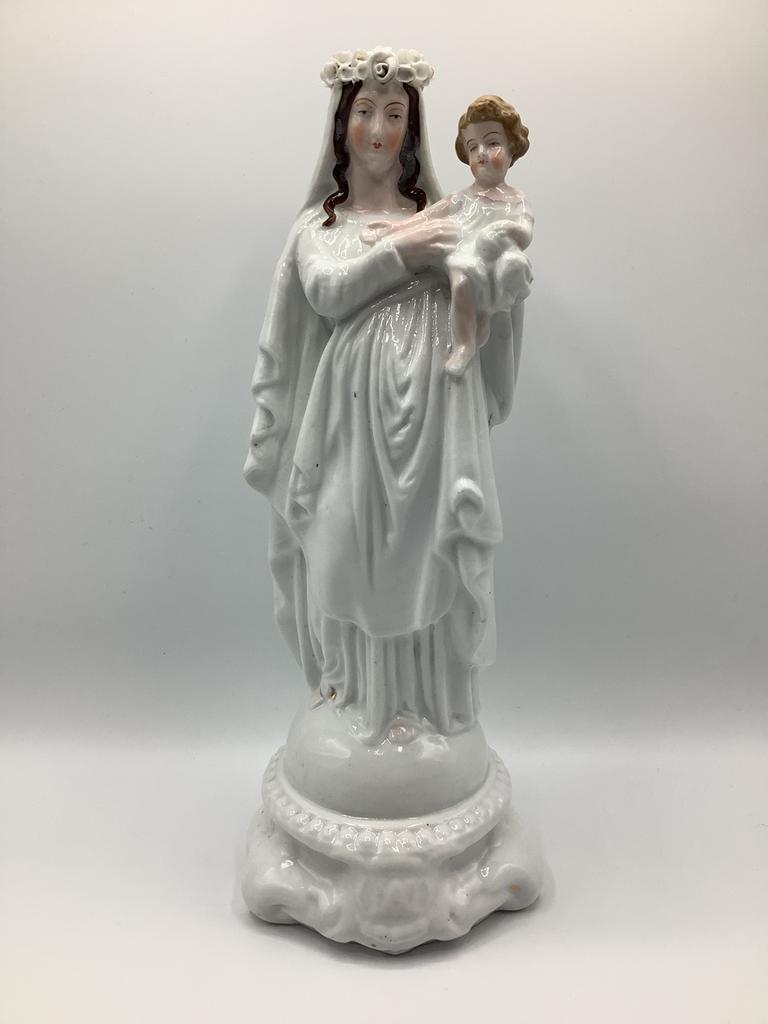 Grande Vierge à l’enfant - 32cm, Antiquités & Art
