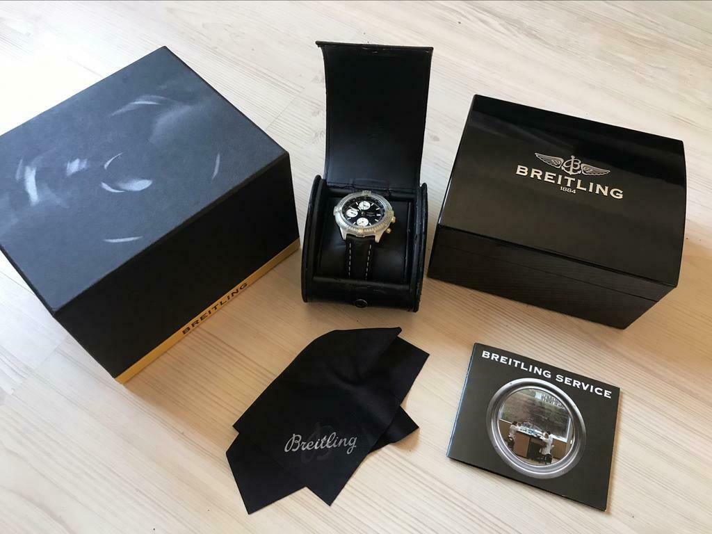 Breitling last NavitimerChronomat 18k Subs + certificaat, Handtassen en Accessoires, Ophalen, Staal, Breitling