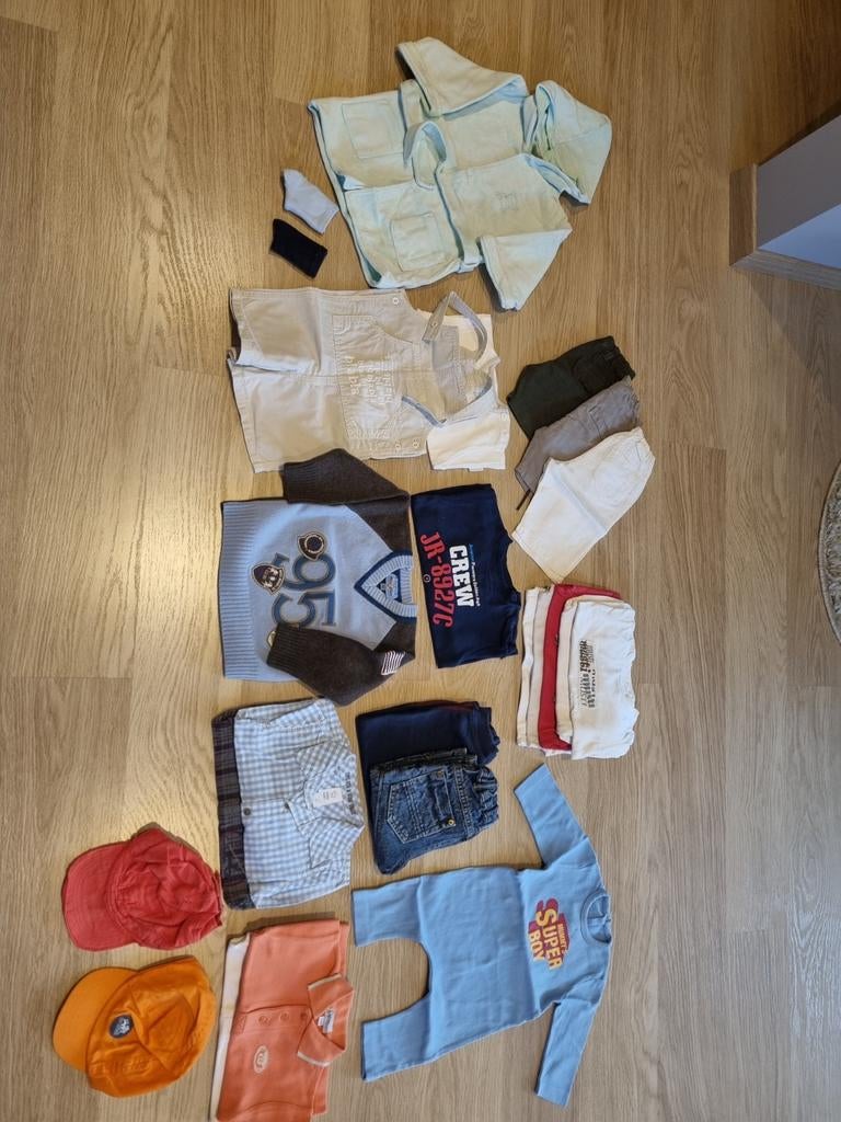 Groot pakket kleren maat 74 jongens voor 23€, Enlèvement ou Envoi