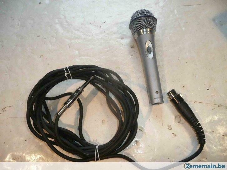microphone Philips unidirectionnel en excellent état, Enlèvement ou Envoi, Utilisé