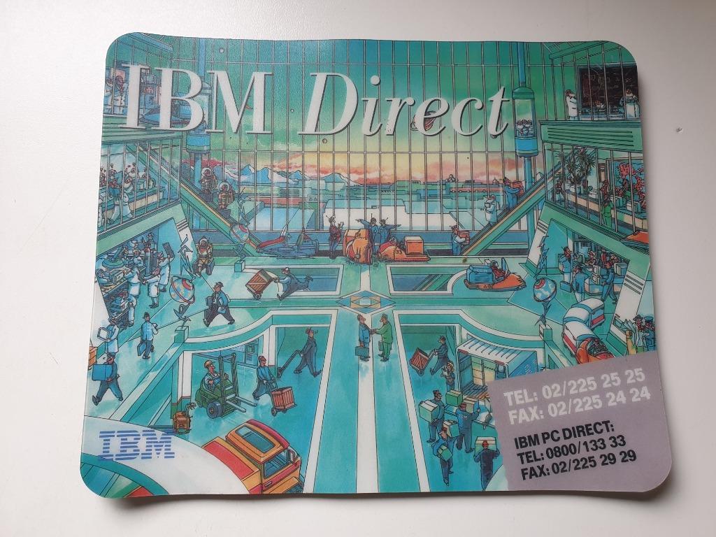 vintage muismat IBM (PC) Direct, Collections, Marques & Objets publicitaires, Utilisé, Autres types, Enlèvement ou Envoi