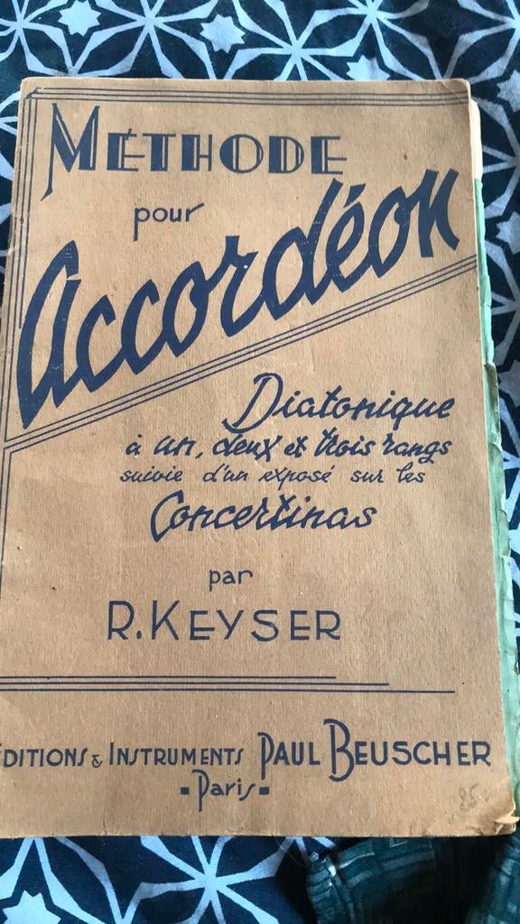 Accordeonboekje antiek, Musique & Instruments, Partitions, Enlèvement ou Envoi