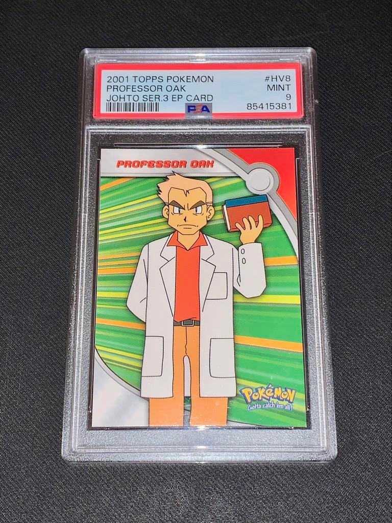 2001 Topps Pokemon Professor Oak PSA 9 card, Zo goed als nieuw