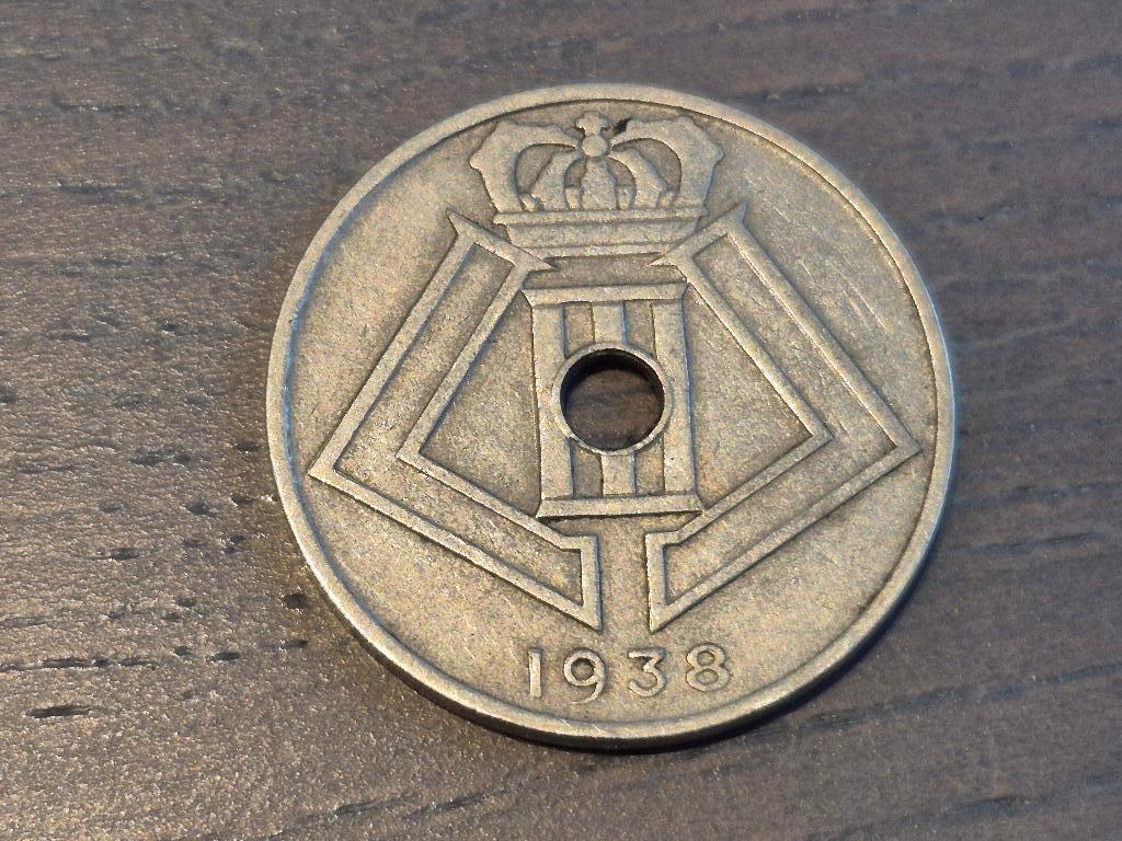 Munt België 1938 25 cent, Postzegels en Munten, Munten | België, Ophalen of Verzenden