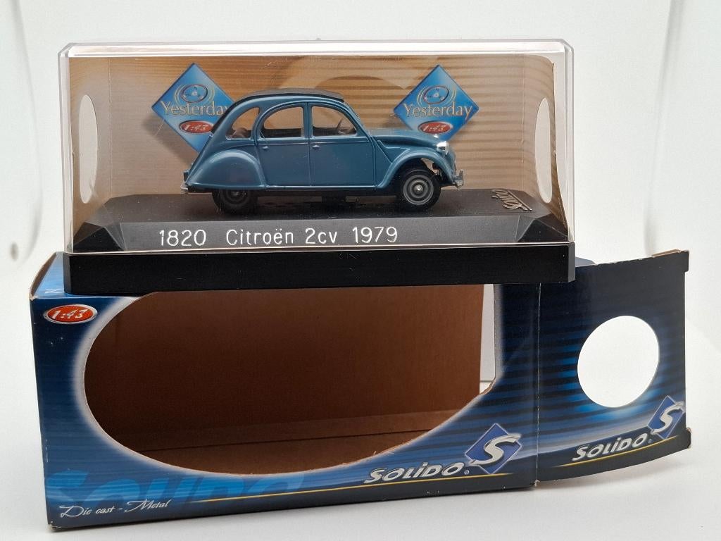 Citroën 2CV (1979) - Solido 1/43, Hobby en Vrije tijd, Modelauto's | 1:43, Zo goed als nieuw, Auto, Solido, Verzenden