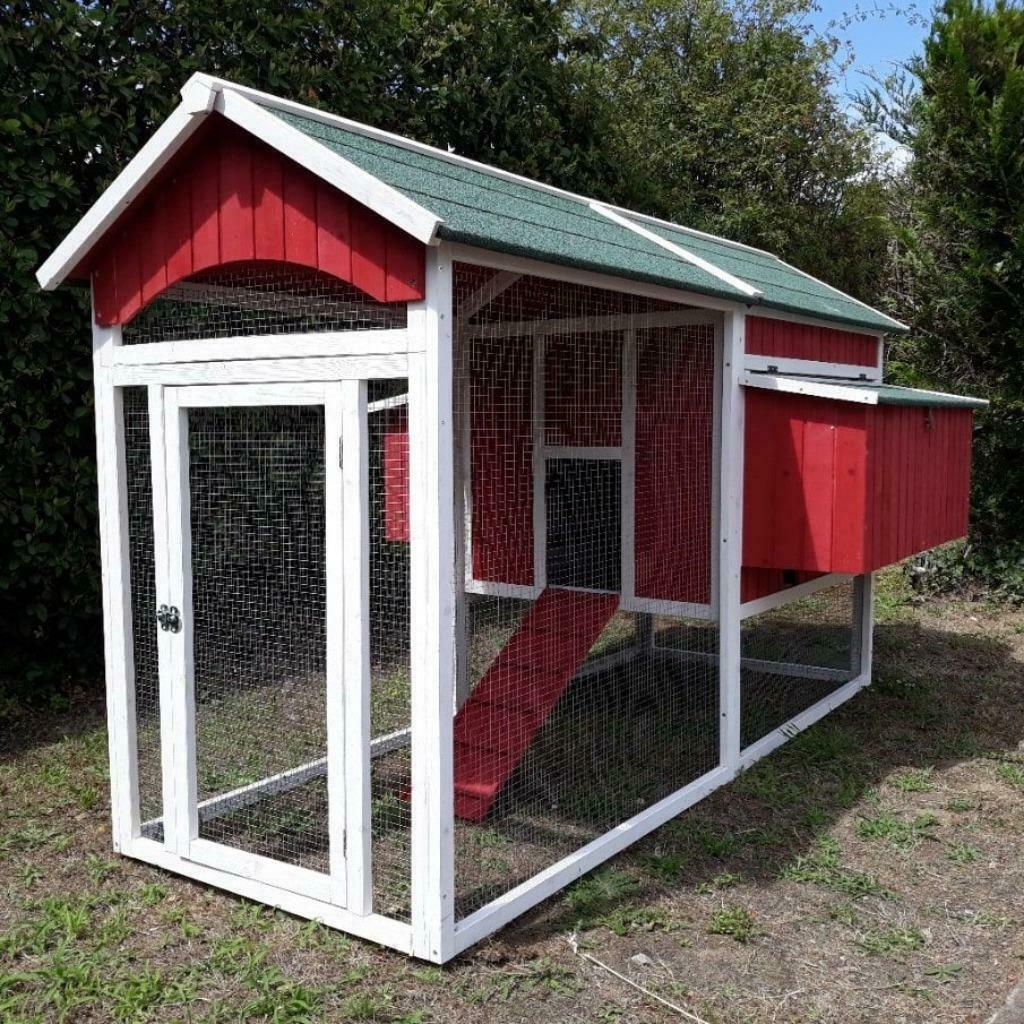 Poulailler XXL abri 12 poules 8 pondoirs abri coq enclos XXL, Animaux & Accessoires, Envoi, Neuf, Poulailler