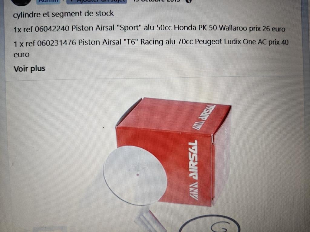 Piston airsal de stock sur 5537 anhee, Enlèvement ou Envoi, Neuf, Peugeot